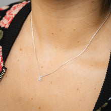 Load image into Gallery viewer, Luminesce Lab Grown Diamond "E" Pendant on Adjustable 40-45cm Chain Set in Sterling Silver