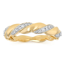 Load image into Gallery viewer, Luminesce Lab Grown 1/6 Carat Diamond Ring in Gold Plate Silver