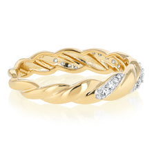 Load image into Gallery viewer, Luminesce Lab Grown 1/6 Carat Diamond Ring in Gold Plate Silver