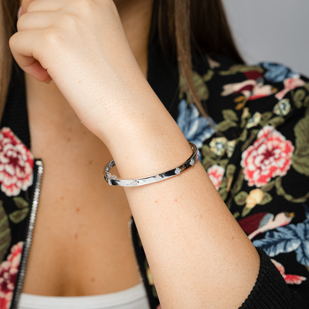 Luminesce Lab Grown 1/3 Carat Diamond Bangle in Sterling Silver