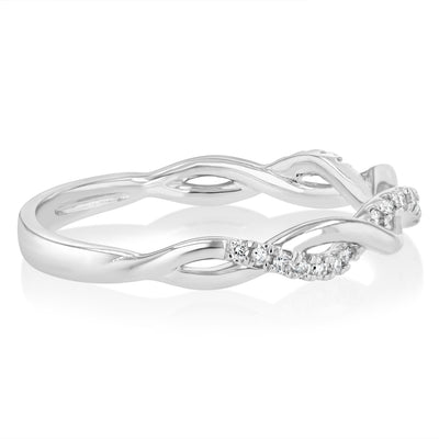 Luminesce Lab Grown 1/10 Carat Diamond Ring in Sterling Silver