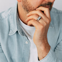 Load image into Gallery viewer, Luminesce Lab Grown 1 Carat Diamond Gents Ring in Sterling Silver