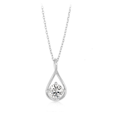 Luminesce Lab Grown 1 Carat Diamond Pendant in Sterling Silver