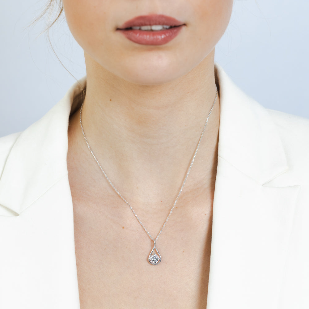 Luminesce Lab Grown 1 Carat Diamond Pendant in Sterling Silver