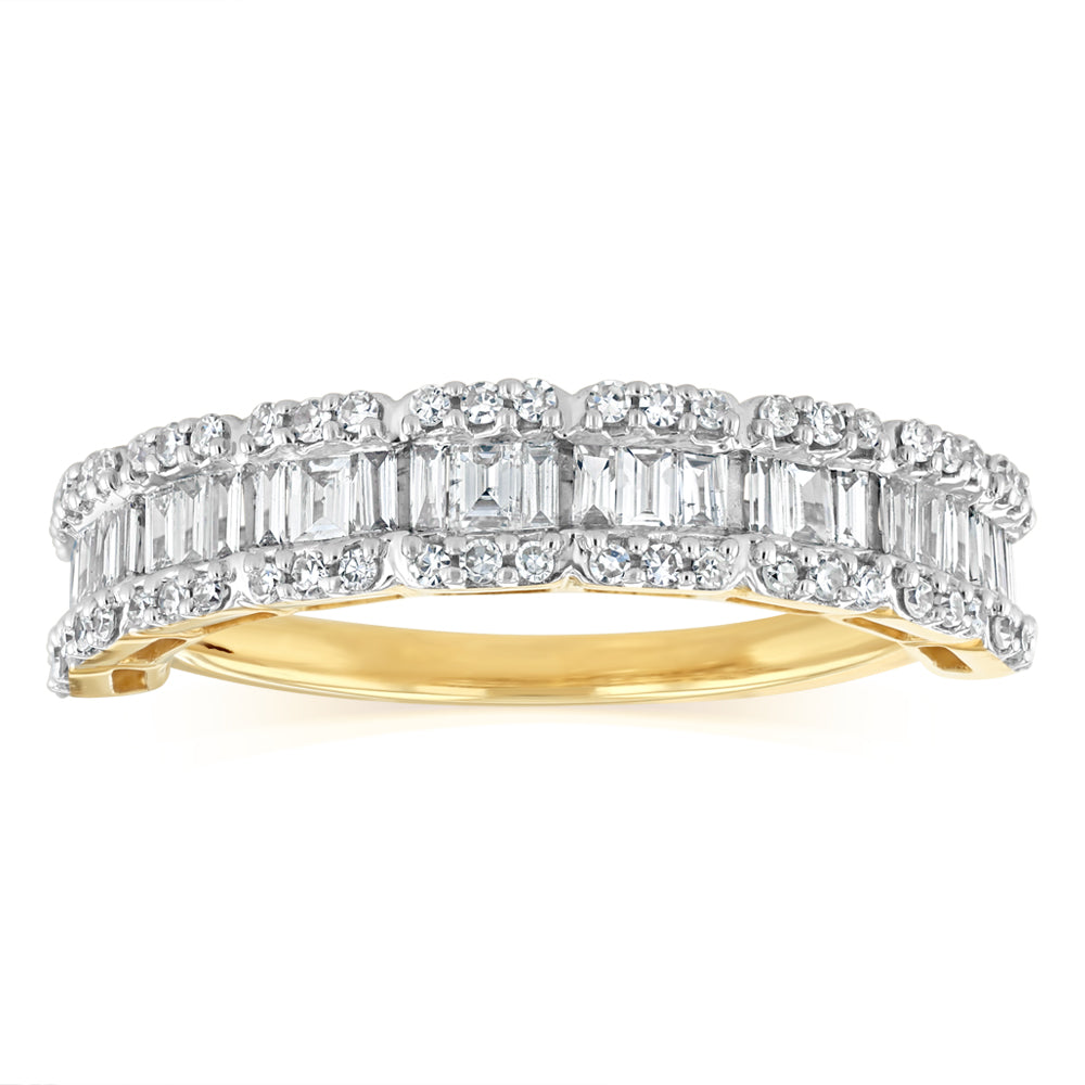 Luminesce Lab Grown 3/4 Carat Ring in Gold Plated Sterling Silver