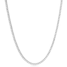 Load image into Gallery viewer, Luminesce Lab Grown 4 Carat Diamond Adjustable Tennis Necklace in Sterling Silver