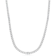 Load image into Gallery viewer, Luminesce Lab Grown 10 Carat Adjustable Tennis Necklace in Sterling Silver