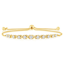 Load image into Gallery viewer, Luminesce Lab Grown 1 Carat Diamond Bracelet in Gold Plated Silver