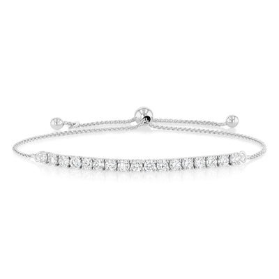 Luminesce Lab Grown 2 Carat Diamond Bolo Bracelet in Sterling SIlver