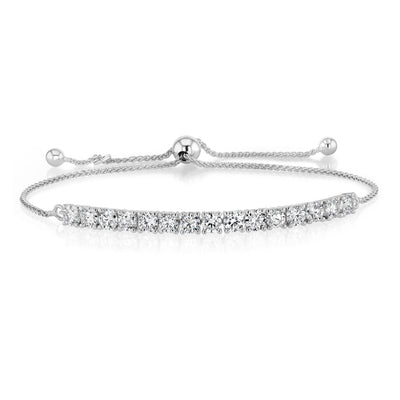 Luminesce Lab Grown 3 Carat Diamond Bolo Bracelet in Sterling Silver