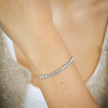 Load image into Gallery viewer, Luminesce Lab Grown 3 Carat Diamond Bolo Bracelet in Sterling Silver