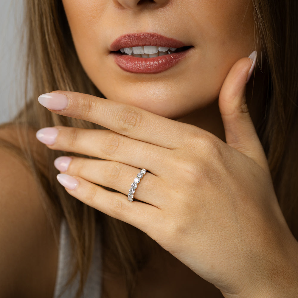 Luminesce Lab Grown 1 Carat Eternity Ring in Sterling Silver