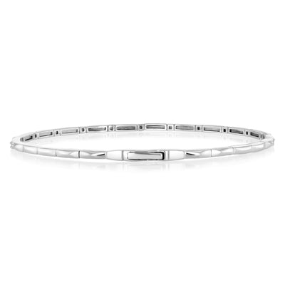 Luminesce Lab Grown 1/6 Carats Diamond Bangle in Sterling Silver