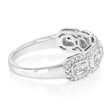 Load image into Gallery viewer, Luminesce Lab Grown 1 Carat Diamond Halo Ring in Sterling Silver