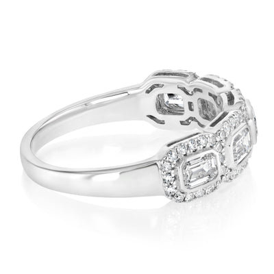 Luminesce Lab Grown 1 Carat Diamond Halo Ring in Sterling Silver