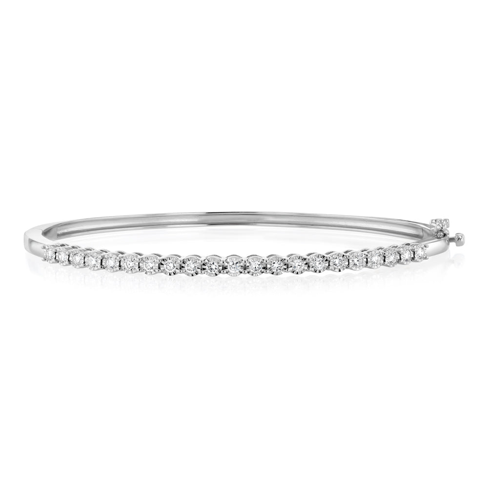 Luminesce Lab Grown 1/2 Carat Diamond Bangle in Sterling Silver