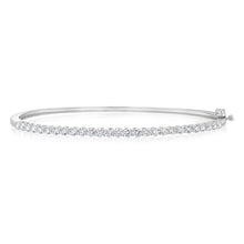 Load image into Gallery viewer, Luminesce Lab Grown 1.5 Carats Diamond Bangle in Sterling Silver