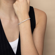 Load image into Gallery viewer, Luminesce Lab Grown 3 Carat Diamond Bangle in Sterling Silver