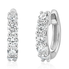 Load image into Gallery viewer, Luminesce Lab Grown 3/4 Carat Diamond Hoop Earrings in Sterling Silver
