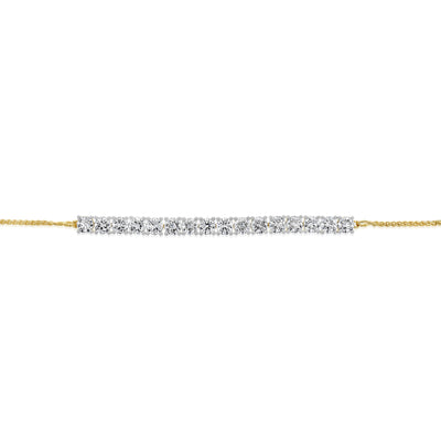 Luminesce Lab Grown 4 Carat Diamond Bolo Bracelet in Gold Plated Sterling Silver