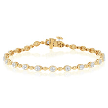 Load image into Gallery viewer, Luminesce Lab Grown 1/4 Carat Diamond Bracelet in Gold Plated Sterling Silver