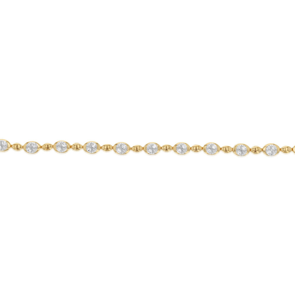 Luminesce Lab Grown 1/4 Carat Diamond Bracelet in Gold Plated Sterling Silver