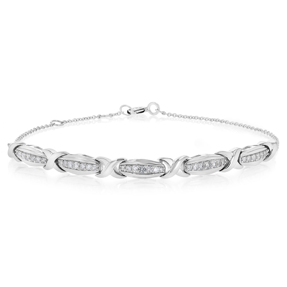 Luminesce Lab Grown 1/4 Carat Diamond Bracelet in Sterling Silver