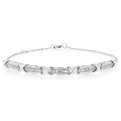 Luminesce Lab Grown 1/4 Carat Diamond Bracelet in Sterling Silver