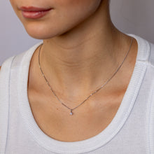 Load image into Gallery viewer, Luminesce Lab Grown 0.05 Carat Solitaire Diamond Pendant in Sterling Silver on 45cm Chain