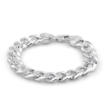 Load image into Gallery viewer, Sterling Silver 350 Gauge Diamond Cut 23cm Curb Bracelet