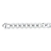 Load image into Gallery viewer, Sterling Silver 350 Gauge Diamond Cut 23cm Curb Bracelet
