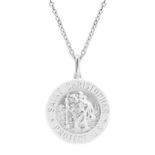 Load image into Gallery viewer, Sterling Silver Saint Christopher 20mm Pendant