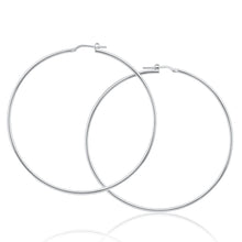 Load image into Gallery viewer, Sterling Silver Plain 65mm Hoop Earrings