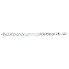 Load image into Gallery viewer, Sterling Silver Heavy Curb 300 Gauge ID Bracelet 22cm