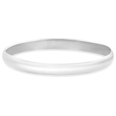 Sterling Silver Solid Plain 8mm Golf 65mm Bangle