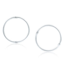 Load image into Gallery viewer, Sterling Silver Plain Sleeper 13mm Earrings