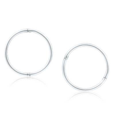 Sterling Silver Plain Sleeper 13mm Earrings