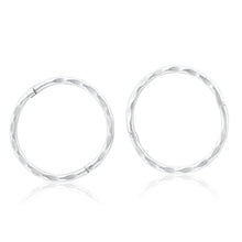 Load image into Gallery viewer, Sterling Silver Faceted Sleeper 13mm Earrings
