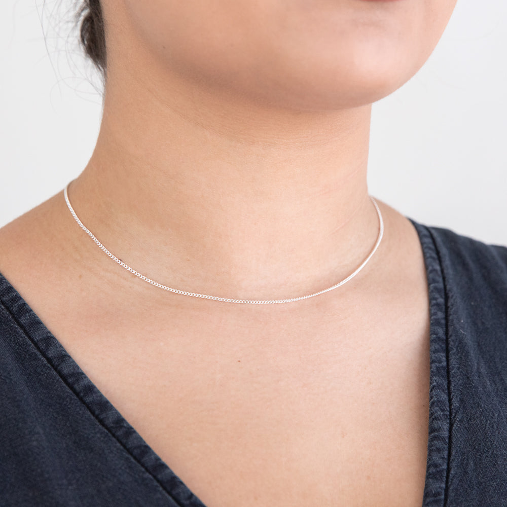 Silver Plated Snake Chain, 40cm Necklet