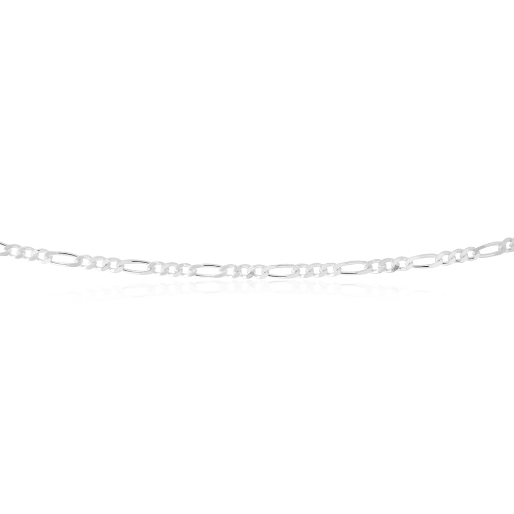 Sterling Silver Figaro 1:3 45cm Chain