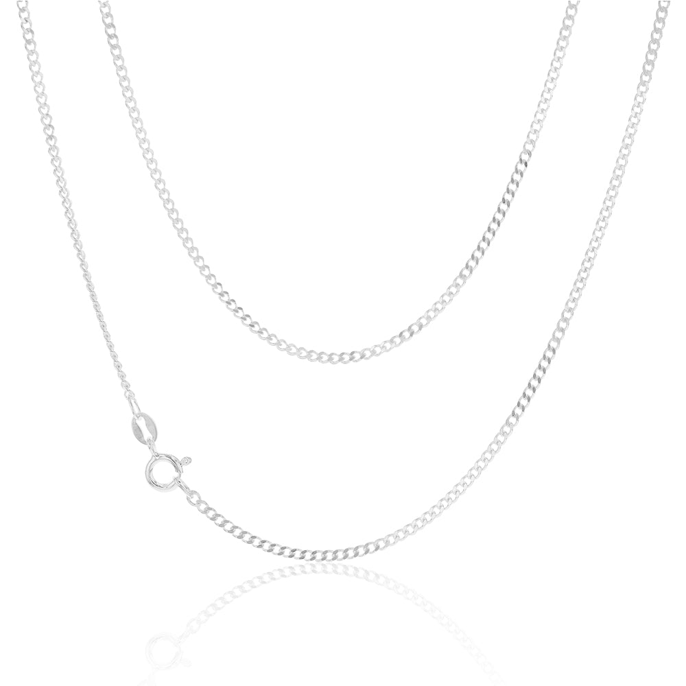Sterling Silver 60 Gauge Curb Chain 45cm