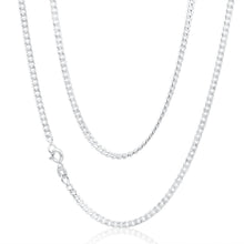 Load image into Gallery viewer, Sterling Silver 80 Gauge Diamond Cut 45cm Curb Chain