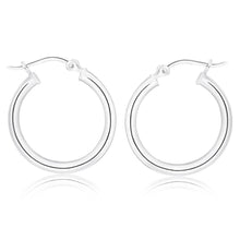 Load image into Gallery viewer, Sterling Silver 19mm Plain Hoop Earrings