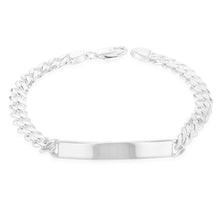 Load image into Gallery viewer, Sterling Silver 21cm ID Curb Bracelet