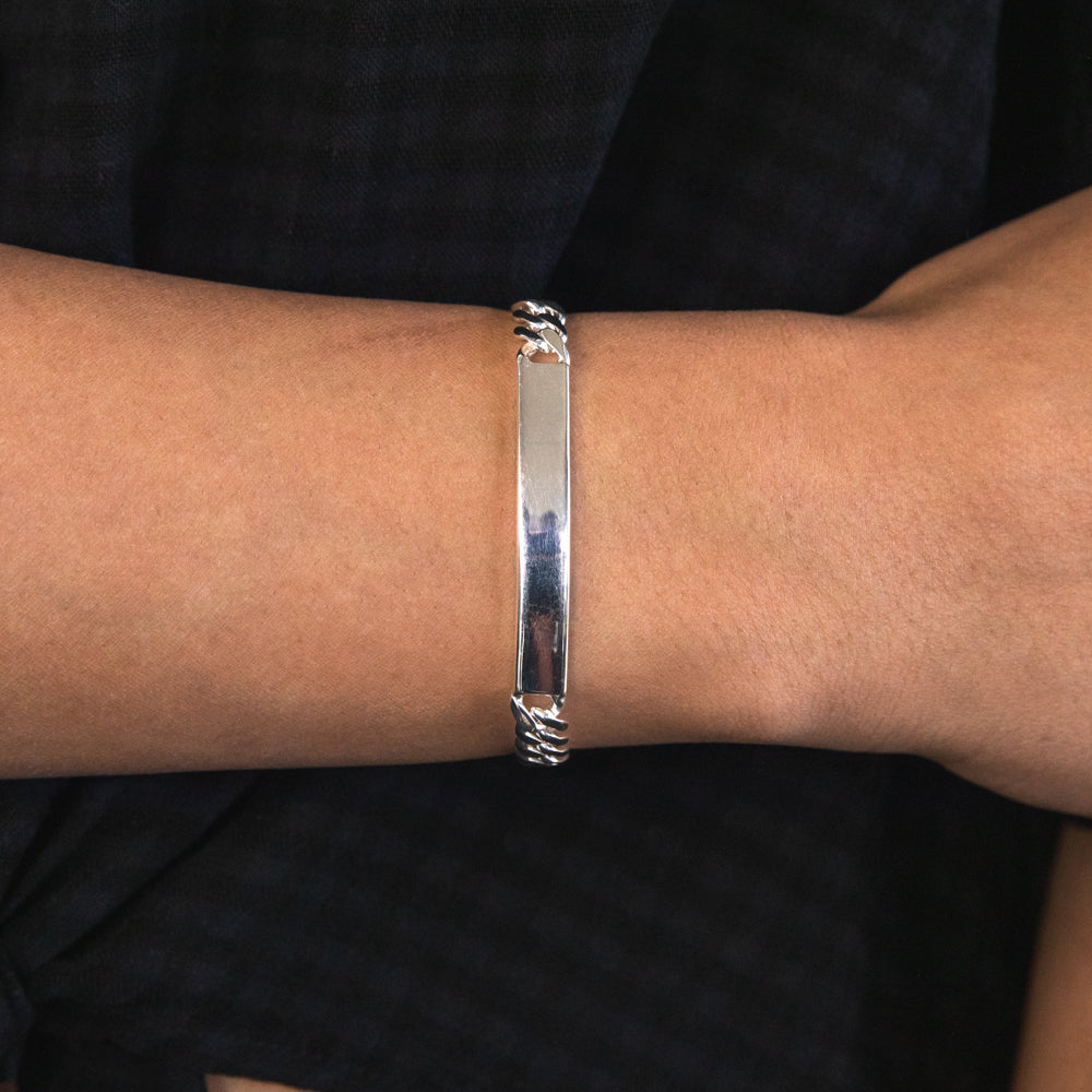 Sterling Silver 21cm ID Curb Bracelet