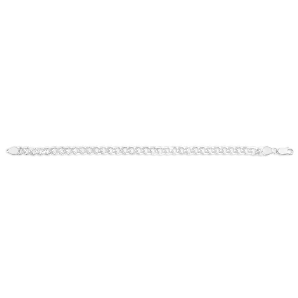 Sterling Silver Heavy 200 Gauge Curb Bracelet 21cm