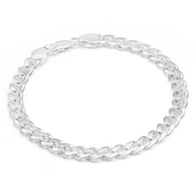 Load image into Gallery viewer, Sterling Silver Heavy 200 Gauge 23cm Curb Bracelet