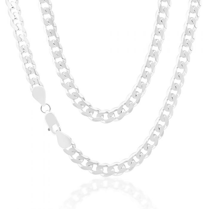 Sterling Silver Curb Heavy 200 Gauge 50cm Chain