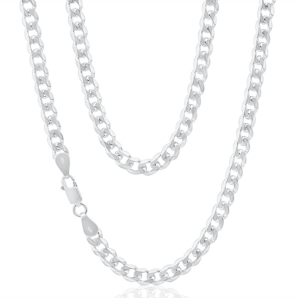 Sterling Silver Curb Heavy 150 Gauge 50cm Chain