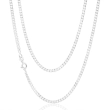 Load image into Gallery viewer, Sterling Silver 80 Gauge Diamond Cut 50cm Curb Chain